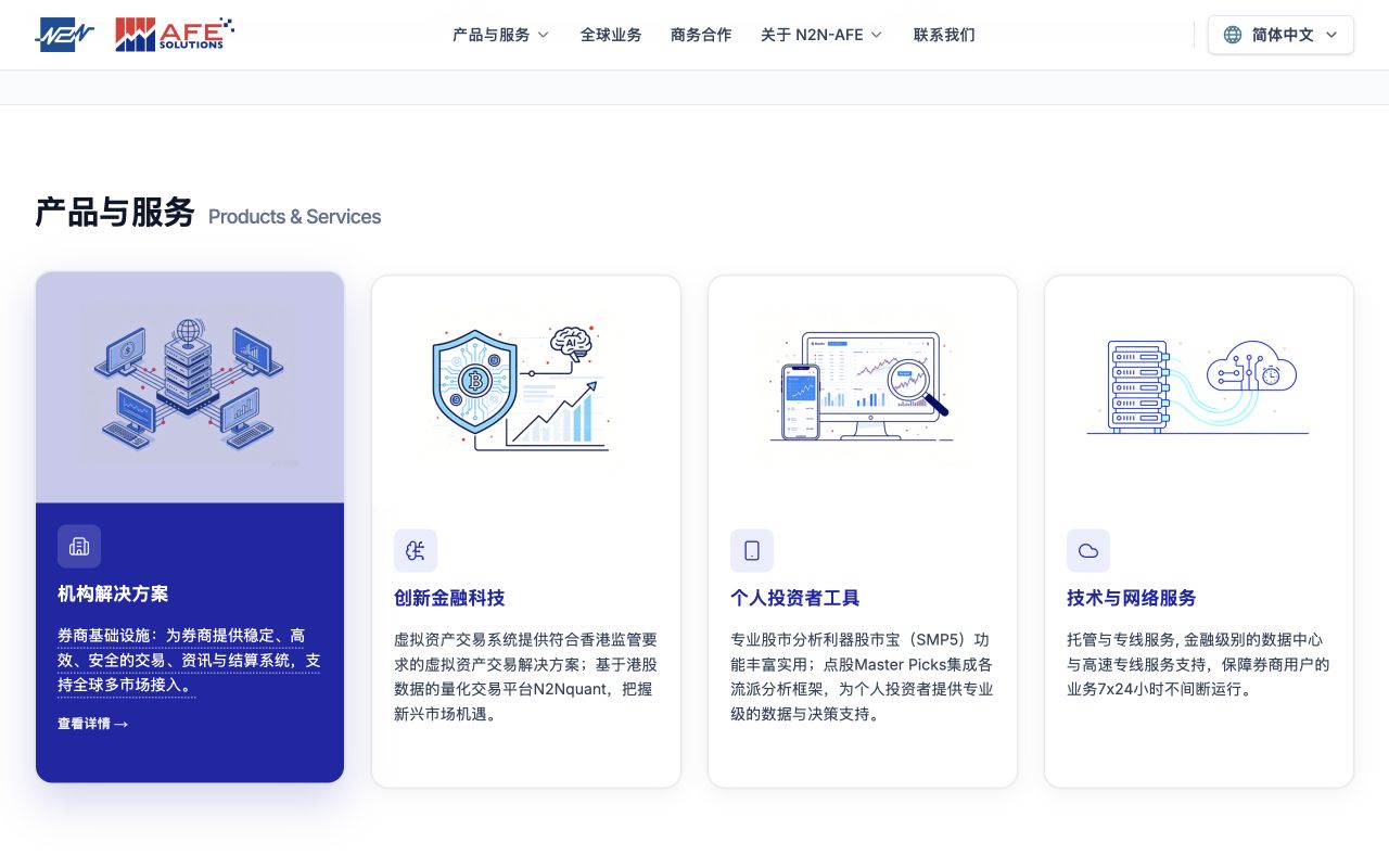 N2N-AFE 聯盛亞富 — 內容與互動畫面